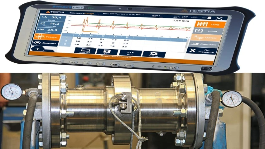 Conducting hydrostatic and eddy current tests on 100% of products